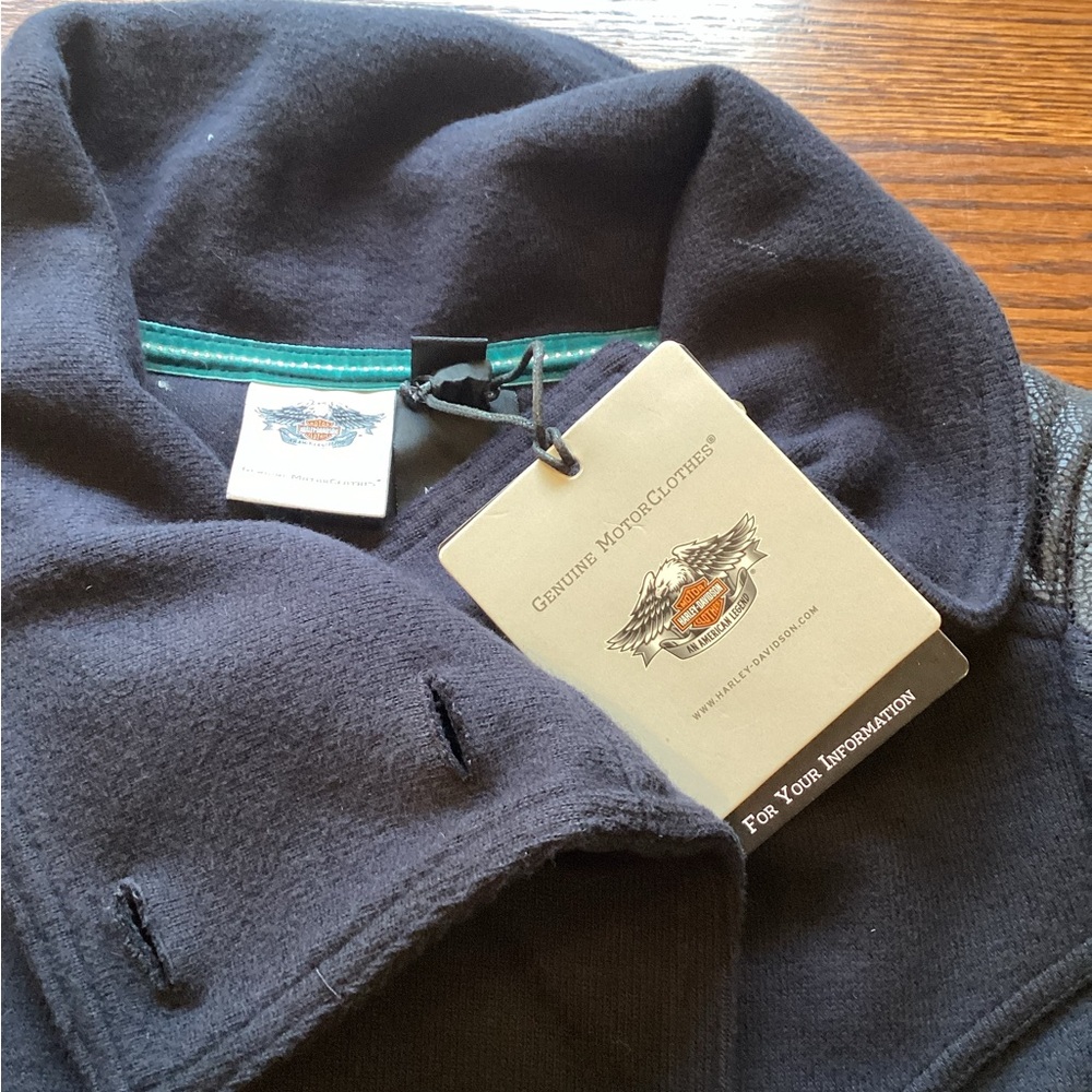 Harley-Davidson Black Double-Breasted Coat - Picture 5 of 11